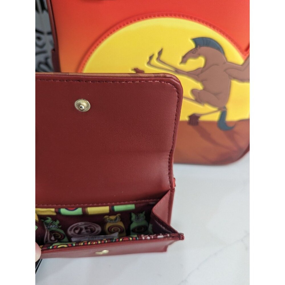 NWT Loungefly Disney Hercules 25th Anniversary Sunset Mini Backpack with Wallet - Picture 3 of 7